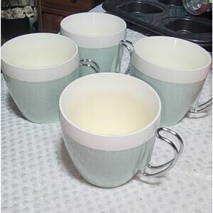 VINTAGE EUC NFC RETRO  INSULATED MUGS 8 oz.  3.5" high. BABY BLUE